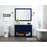 Elegant Larkin 48" Single Bathroom Vanity, Blue/Backsplash