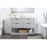 Elegant Larkin 48" Single Bathroom Vanity, Grey/Backsplash
