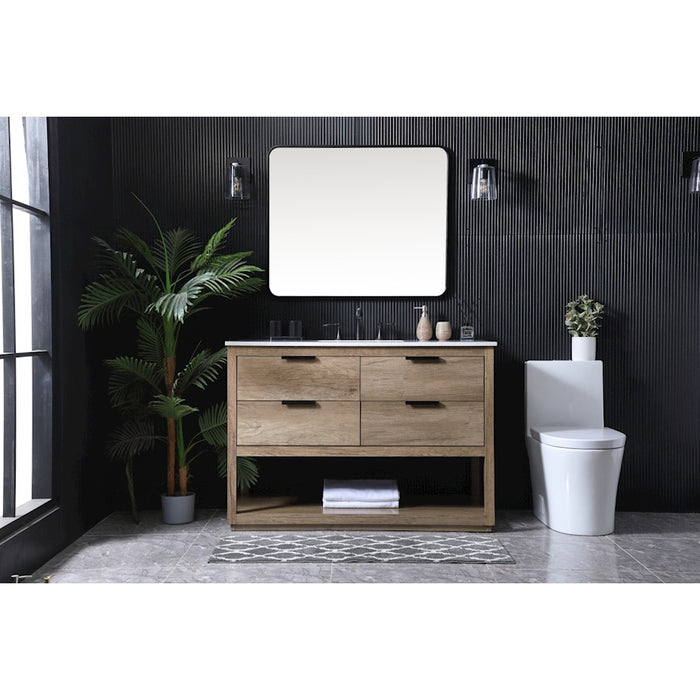 Elegant Lighting Larkin 48"L Single Vanity Sink, Natural Oak