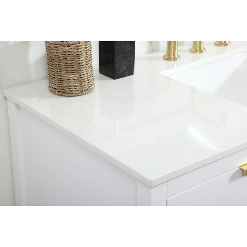 Elegant Kitchen/Bath Larkin 48" Single Bathroom Vanity, White