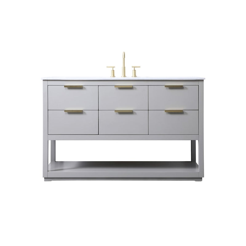 Elegant Lighting Larkin 54" Single Vanity Sink, Grey - VF19254GR