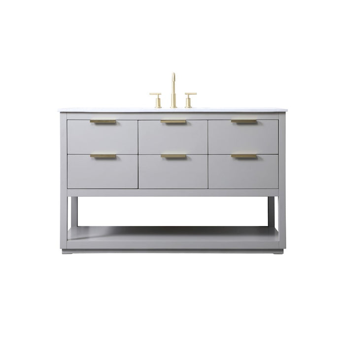 Elegant Lighting Larkin 54" Single Vanity Sink, Grey - VF19254GR