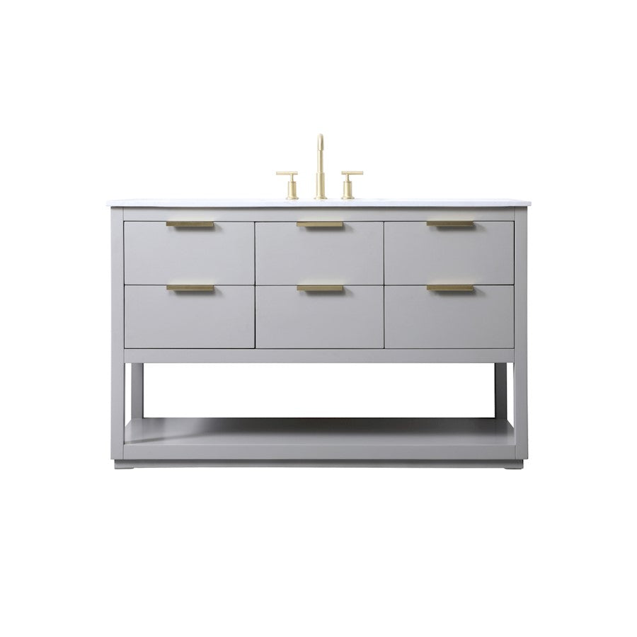 Elegant Lighting Larkin 54" Single Vanity Sink, Grey - VF19254GR