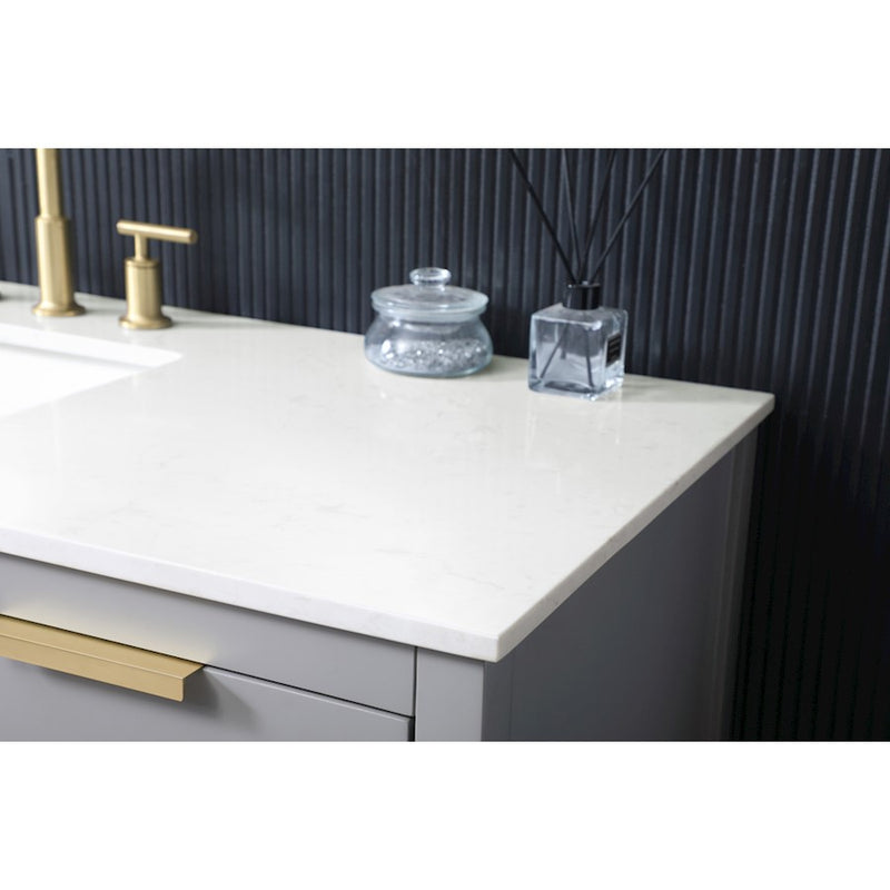 Elegant Lighting Larkin 54" Single Vanity Sink, Grey