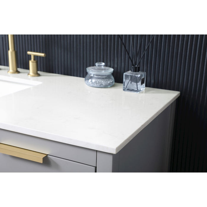 Elegant Lighting Larkin 54" Single Vanity Sink, Grey