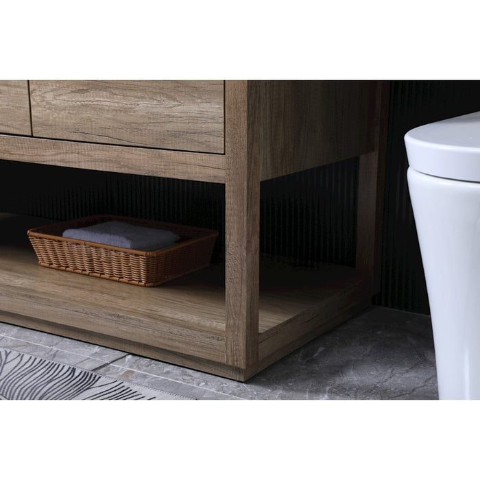 Elegant Lighting Larkin 54"L Single Vanity Sink, Natural Oak