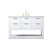 Elegant Lighting Larkin 54" Single Vanity Sink, White - VF19254WH