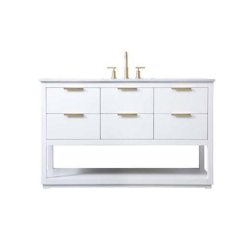 Elegant Lighting Larkin 54" Single Vanity Sink, White - VF19254WH