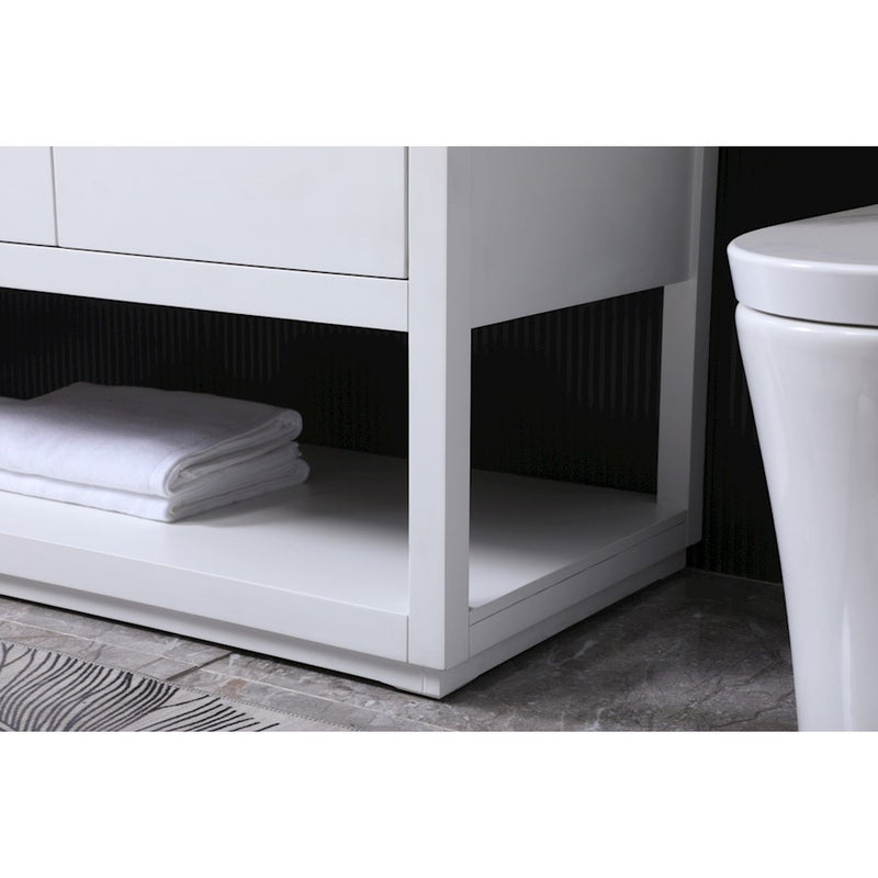 Elegant Lighting Larkin 54" Single Vanity Sink, White
