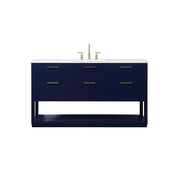 Elegant Kitchen/Bath Larkin 60" Single Bathroom Vanity, Blue - VF19260BL