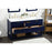 Elegant Kitchen/Bath Larkin 60" Double Bathroom Vanity, Blue