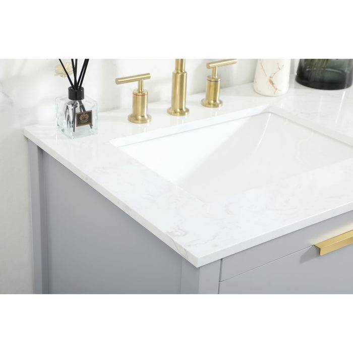 Elegant Kitchen/Bath Larkin 60" Double Bathroom Vanity, Grey