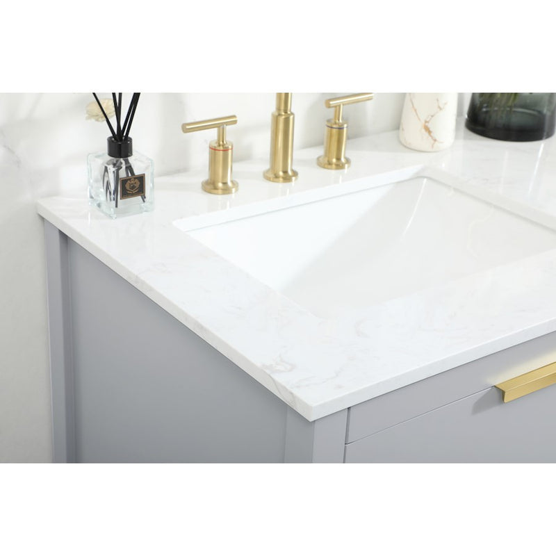 Elegant Kitchen/Bath Larkin 60" Double Bathroom Vanity, Grey
