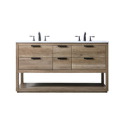 Elegant Lighting Larkin 60"L Double Vanity Sink, Natural Oak - VF19260DNT