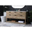 Elegant Lighting Larkin 60"L Double Vanity Sink, Natural Oak