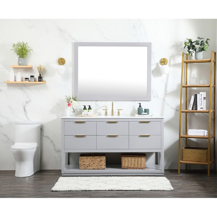 Elegant Kitchen/Bath Larkin 60" Double Bathroom Vanity, White