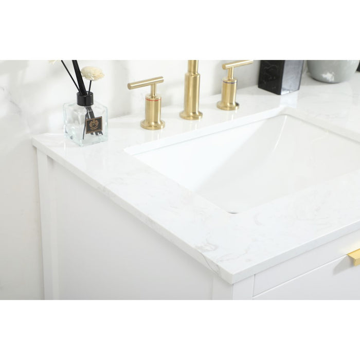 Elegant Kitchen/Bath Larkin 60" Double Bathroom Vanity, White