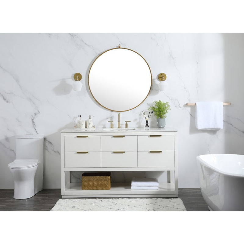 Elegant Kitchen/Bath Larkin 60" Single Bathroom Vanity, Grey