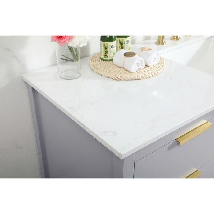 Elegant Kitchen/Bath Larkin 60" Single Bathroom Vanity, Grey