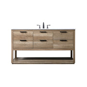 Elegant Lighting Larkin 60"L Single Vanity Sink, Natural Oak - VF19260NT