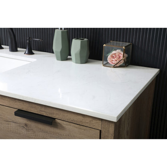 Elegant Lighting Larkin 60"L Single Vanity Sink, Natural Oak