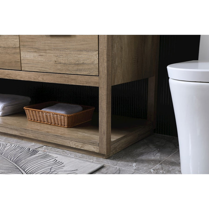 Elegant Lighting Larkin 60"L Single Vanity Sink, Natural Oak