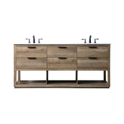 Elegant Lighting Larkin 72"L Double Vanity Sink, Natural Oak - VF19272DNT