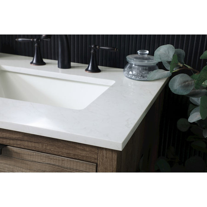 Elegant Lighting Larkin 72"L Double Vanity Sink, Natural Oak