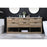 Elegant Lighting Larkin 72"L Double Vanity Sink, Natural Oak