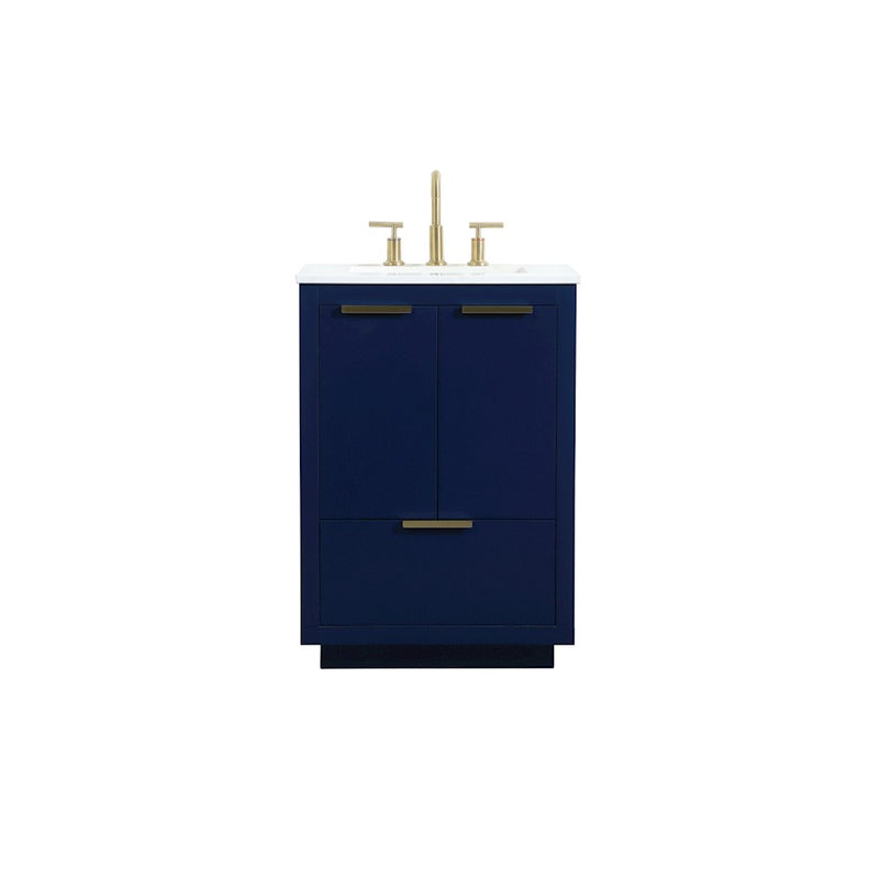 Elegant Kitchen/Bath Blake 24" Single Bathroom Vanity, Blue - VF19424BL