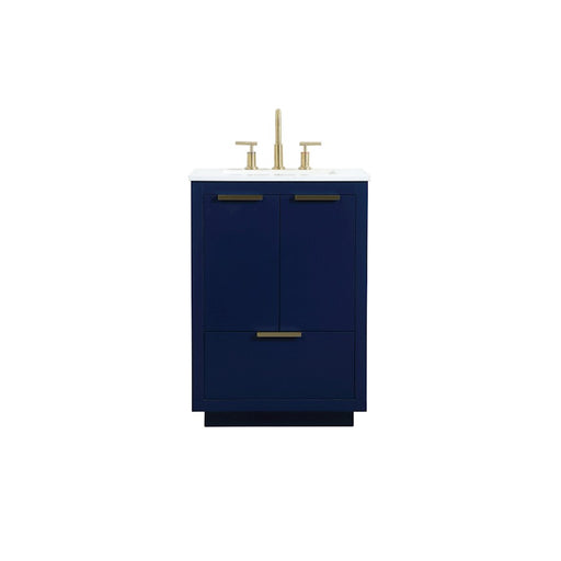 Elegant Kitchen/Bath Blake 24" Single Bathroom Vanity, Blue - VF19424BL