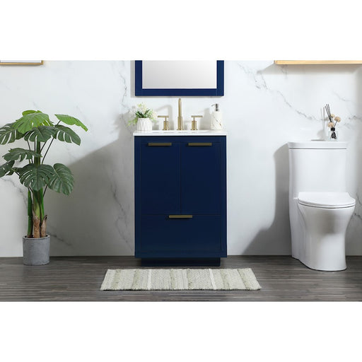 Elegant Kitchen/Bath Blake 24" Single Bathroom Vanity, Blue
