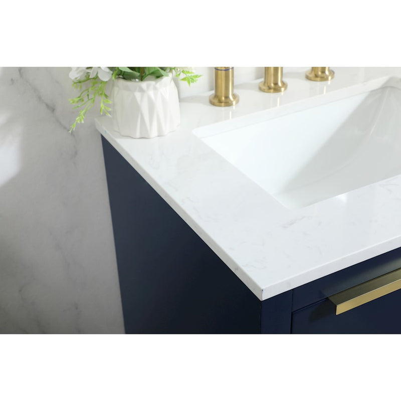 Elegant Kitchen/Bath Blake 24" Single Bathroom Vanity, Blue