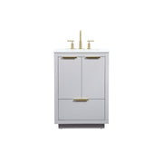 Elegant Kitchen/Bath Blake 24" Single Bathroom Vanity, Grey - VF19424GR
