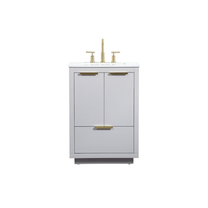 Elegant Kitchen/Bath Blake 24" Single Bathroom Vanity, Grey - VF19424GR