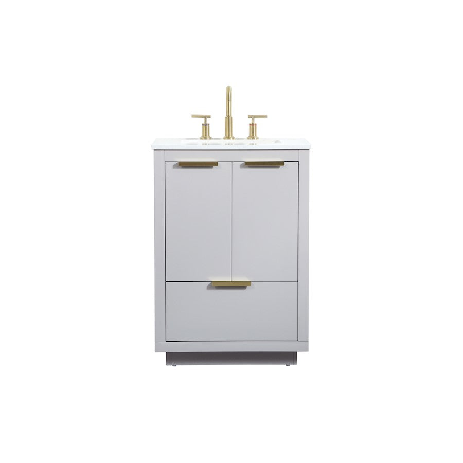 Elegant Kitchen/Bath Blake 24" Single Bathroom Vanity, Grey - VF19424GR