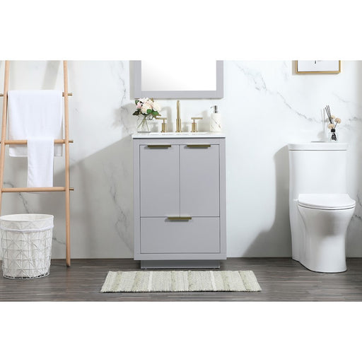 Elegant Kitchen/Bath Blake 24" Single Bathroom Vanity, Grey