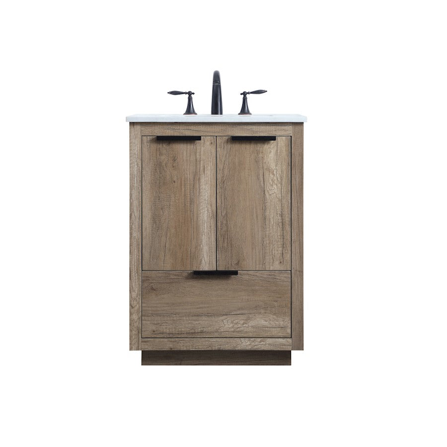 Elegant Lighting Blake 24"L Single Vanity Sink, Natural Oak - VF19424NT