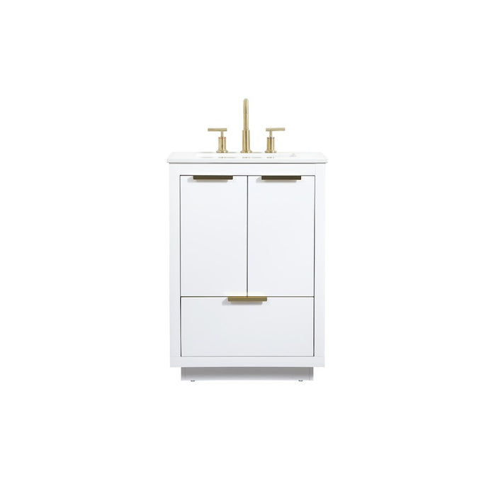 Elegant Kitchen/Bath Blake 24" Single Bathroom Vanity, White - VF19424WH