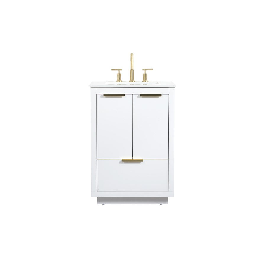 Elegant Kitchen/Bath Blake 24" Single Bathroom Vanity, White - VF19424WH