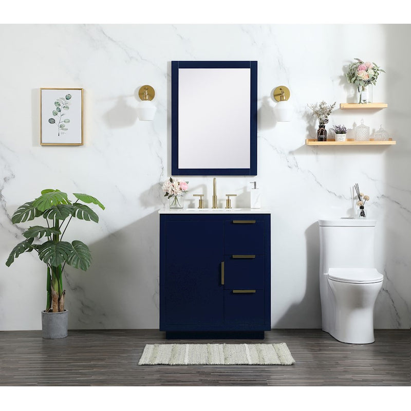 Elegant Kitchen/Bath Blake 24" Single Bathroom Vanity, White
