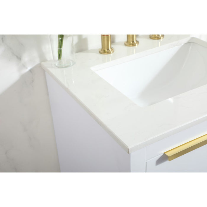 Elegant Kitchen/Bath Blake 24" Single Bathroom Vanity, White