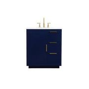 Elegant Kitchen/Bath Blake 30" Single Bathroom Vanity, Blue - VF19430BL