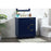 Elegant Blake 30" Single Bathroom Vanity, Blue/Backsplash