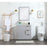 Elegant Blake 30" Single Bathroom Vanity, Blue/Backsplash