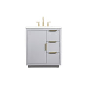 Elegant Kitchen/Bath Blake 30" Single Bathroom Vanity, Grey - VF19430GR