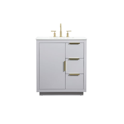 Elegant Kitchen/Bath Blake 30" Single Bathroom Vanity, Grey - VF19430GR