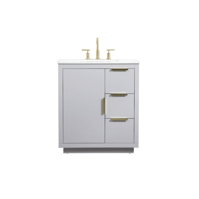 Elegant Kitchen/Bath Blake 30" Single Bathroom Vanity, Grey - VF19430GR