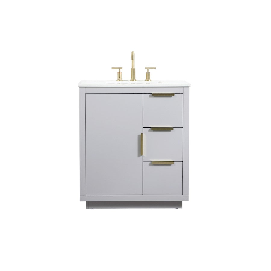 Elegant Kitchen/Bath Blake 30" Single Bathroom Vanity, Grey - VF19430GR