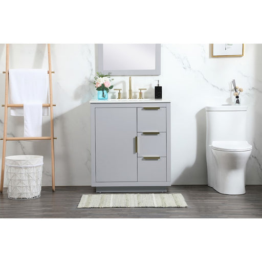 Elegant Kitchen/Bath Blake 30" Single Bathroom Vanity, Grey